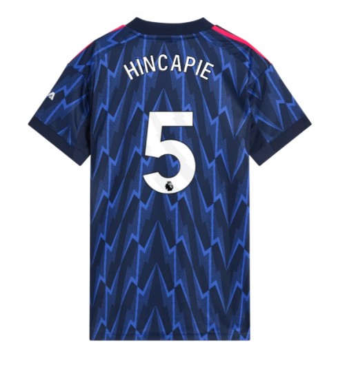 Arsenal Piero Hincapie #5 Bortedrakt Dame 2025-26 Korte ermer Arsenal Piero Hincapie #5 Bortedrakt Dame 2025-26 Korte ermer